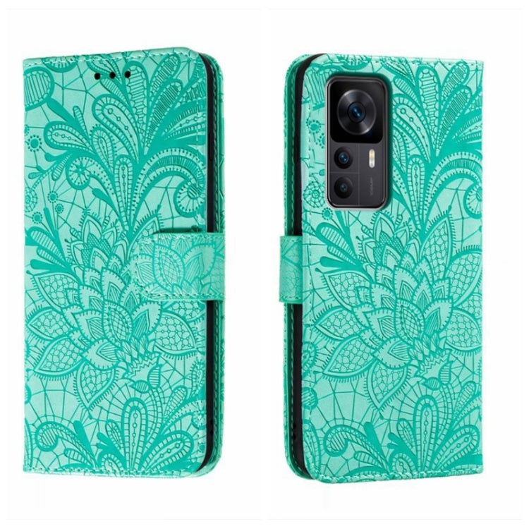 For Xiaomi Redmi K50 Ultra Lace Flower Embossing Flip Leather Phone Case