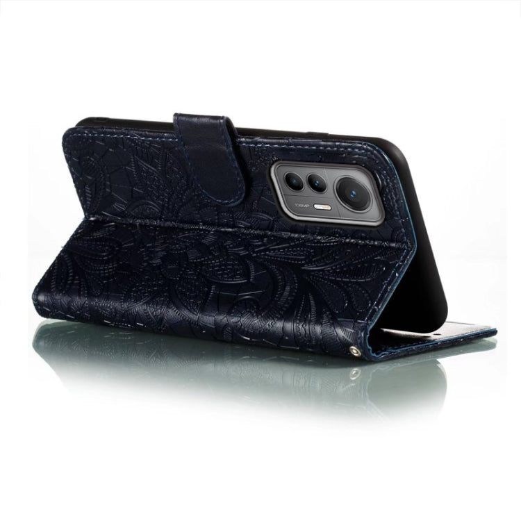 For Xiaomi 12 Lite Lace Flower Embossing Flip Leather Phone Case