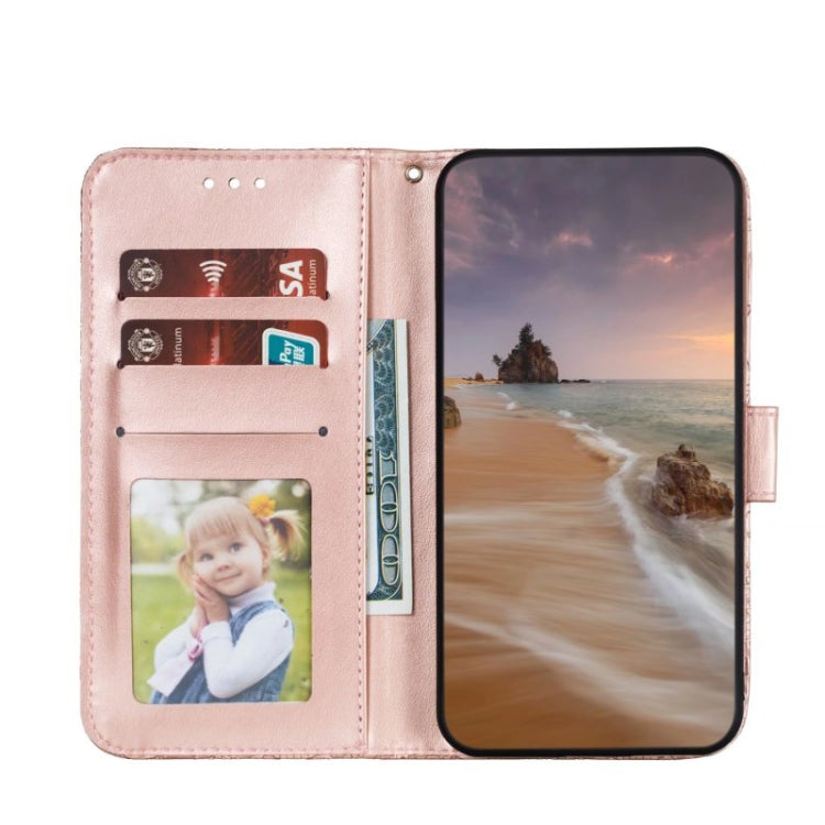 For Xiaomi Poco C40 Lace Flower Embossing Flip Leather Phone Case