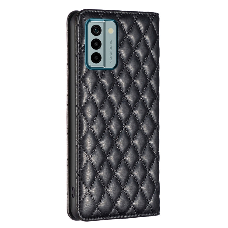 For Nokia G22 Diamond Lattice Magnetic Leather Flip Phone Case