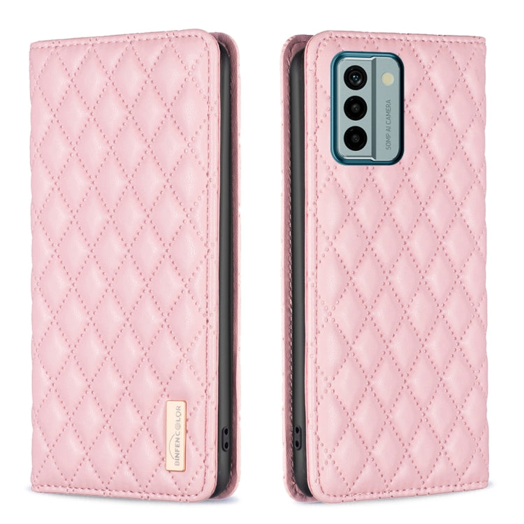 For Nokia G22 Diamond Lattice Magnetic Leather Flip Phone Case