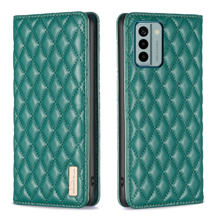 For Nokia G22 Diamond Lattice Magnetic Leather Flip Phone Case