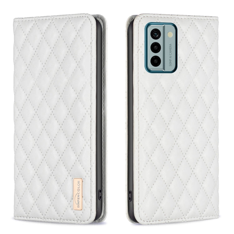 For Nokia G22 Diamond Lattice Magnetic Leather Flip Phone Case