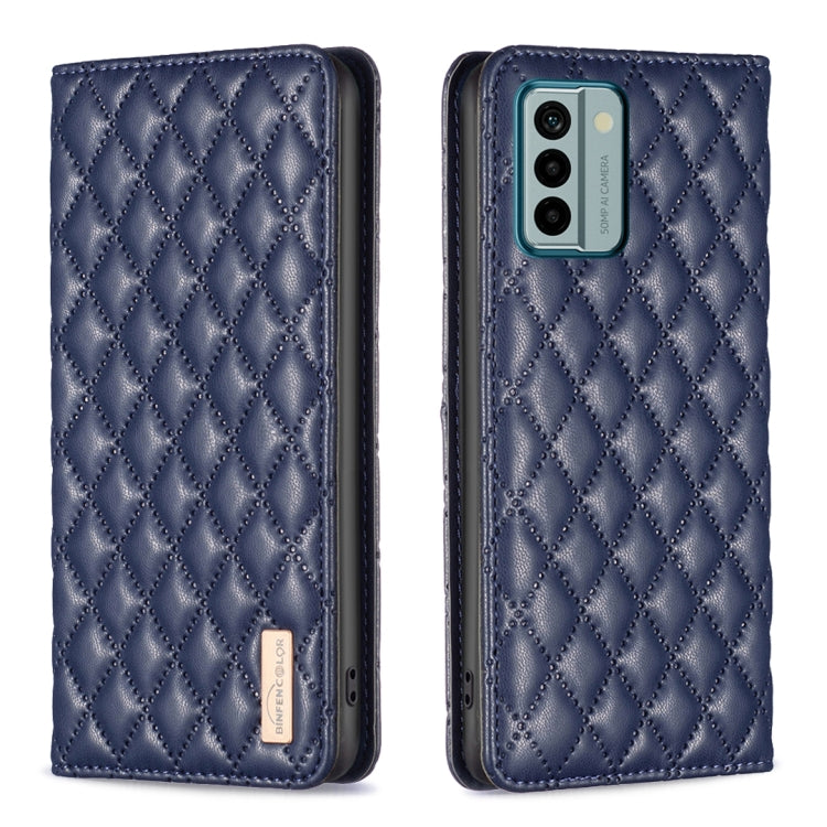 For Nokia G22 Diamond Lattice Magnetic Leather Flip Phone Case