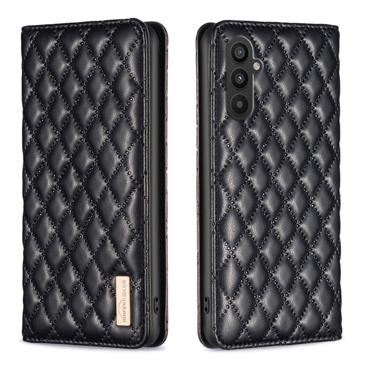 For Samsung Galaxy A24 4G Diamond Lattice Magnetic Leather Flip Phone Case