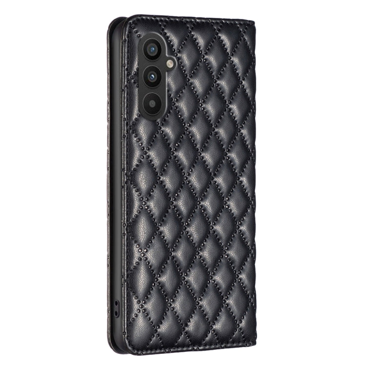 For Samsung Galaxy A24 4G Diamond Lattice Magnetic Leather Flip Phone Case