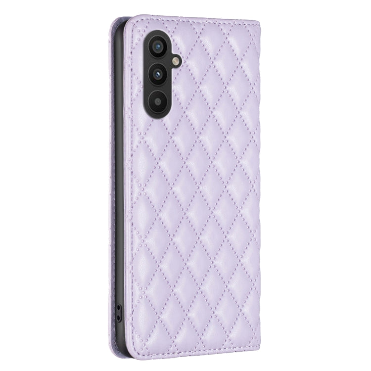 For Samsung Galaxy A24 4G Diamond Lattice Magnetic Leather Flip Phone Case