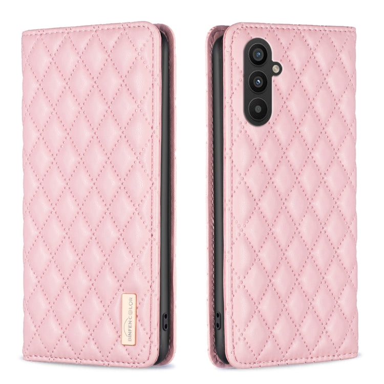 For Samsung Galaxy A24 4G Diamond Lattice Magnetic Leather Flip Phone Case