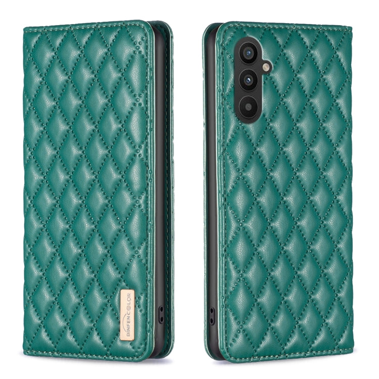 For Samsung Galaxy A24 4G Diamond Lattice Magnetic Leather Flip Phone Case