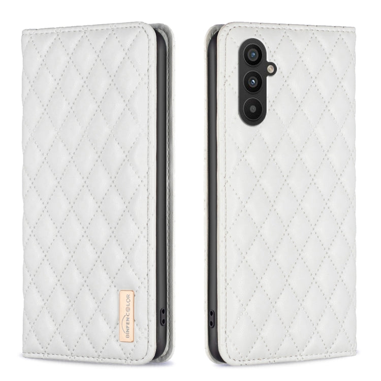 For Samsung Galaxy A24 4G Diamond Lattice Magnetic Leather Flip Phone Case