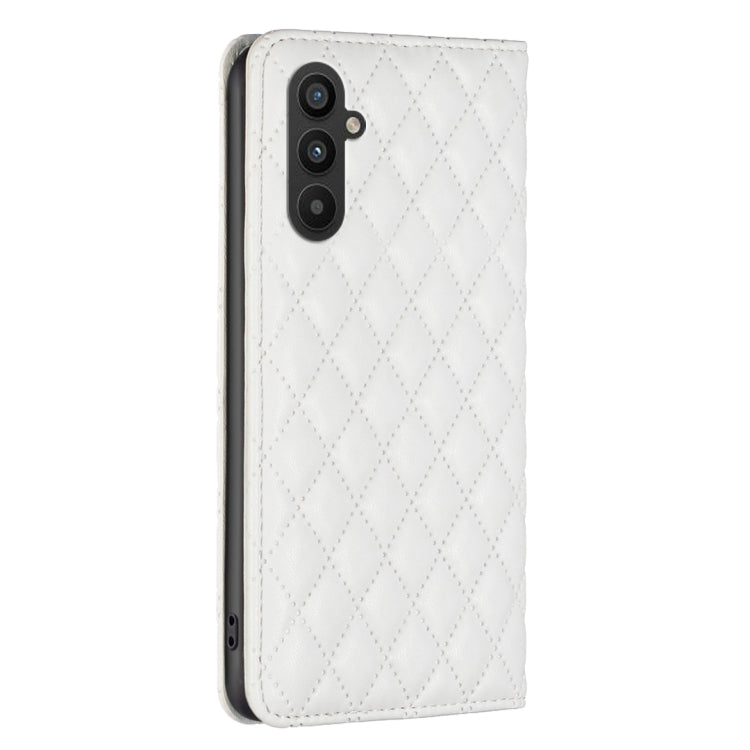 For Samsung Galaxy A24 4G Diamond Lattice Magnetic Leather Flip Phone Case