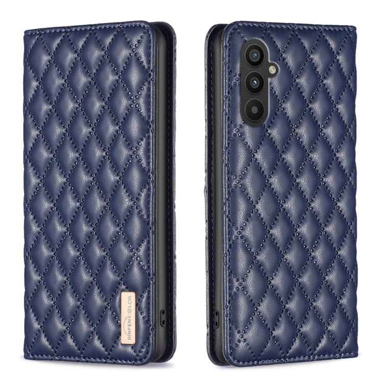 For Samsung Galaxy A24 4G Diamond Lattice Magnetic Leather Flip Phone Case