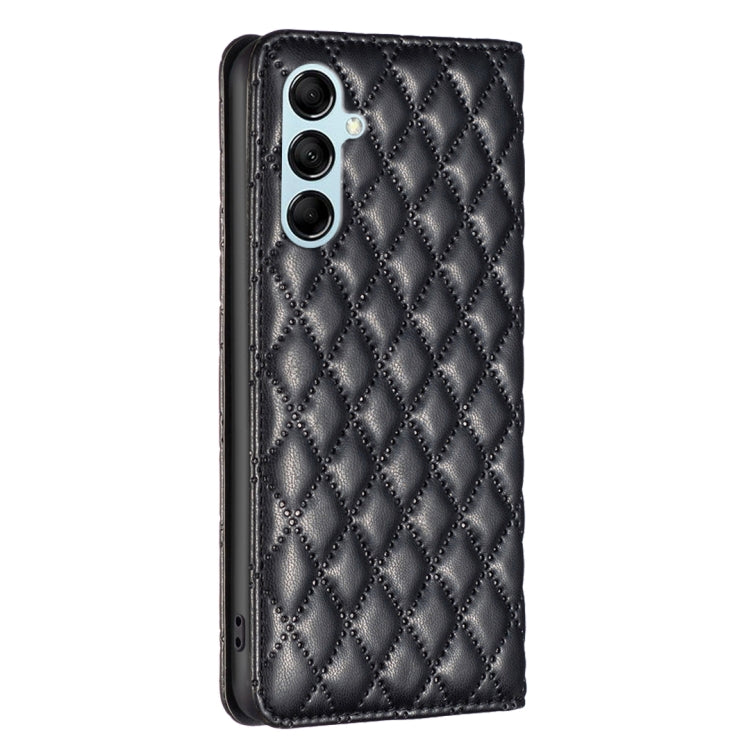 For Samsung Galaxy M14 5G Diamond Lattice Magnetic Leather Flip Phone Case