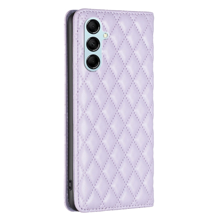 For Samsung Galaxy M14 5G Diamond Lattice Magnetic Leather Flip Phone Case