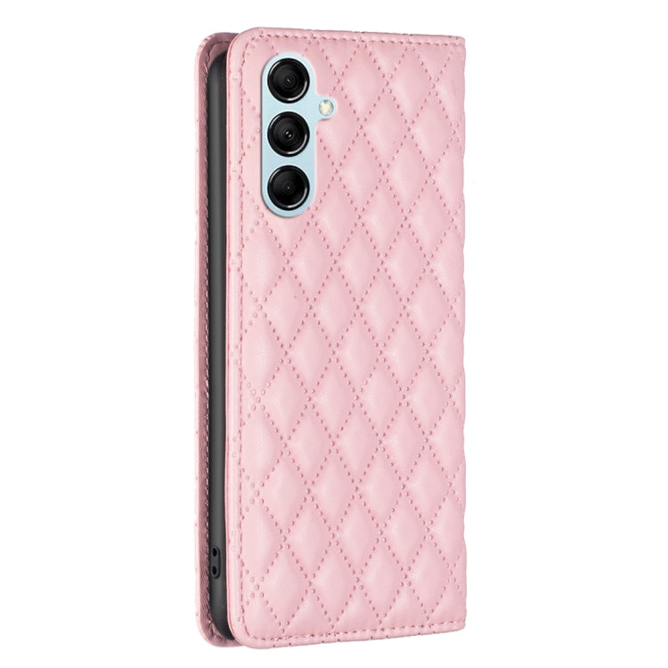 For Samsung Galaxy M14 5G Diamond Lattice Magnetic Leather Flip Phone Case
