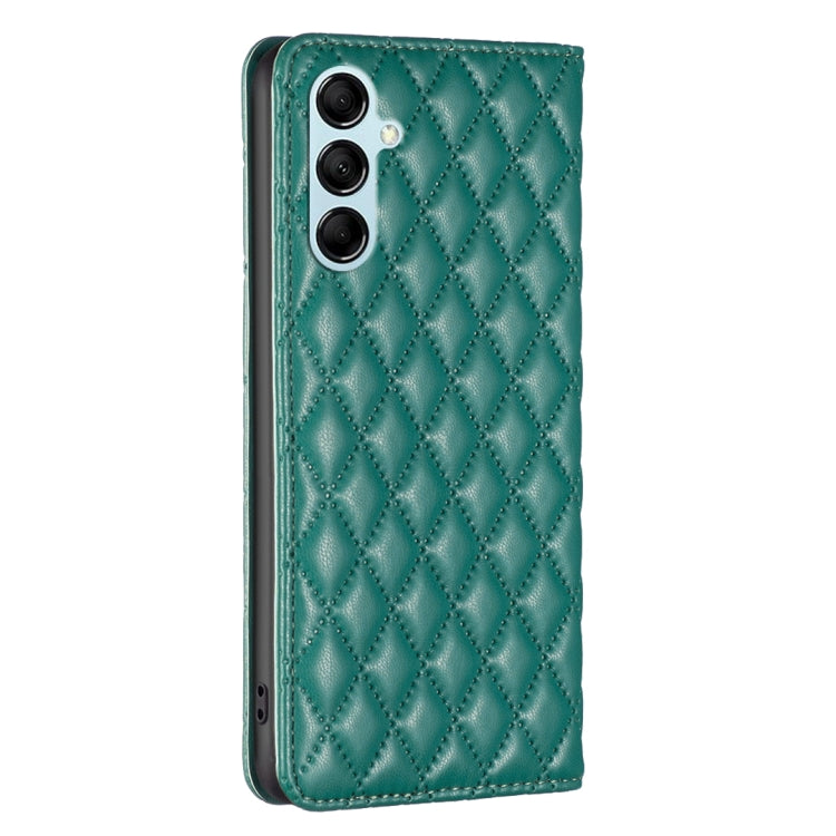 For Samsung Galaxy M14 5G Diamond Lattice Magnetic Leather Flip Phone Case