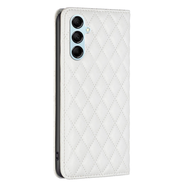 For Samsung Galaxy M14 5G Diamond Lattice Magnetic Leather Flip Phone Case