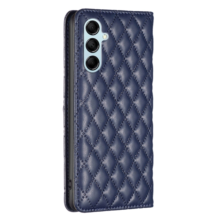 For Samsung Galaxy M14 5G Diamond Lattice Magnetic Leather Flip Phone Case