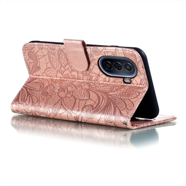 For Huawei Enjoy 50 Lace Flower Embossing Flip Leather Phone Case