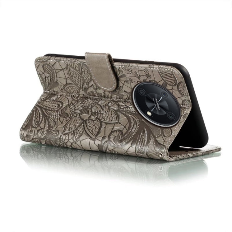 For Huawei Enjoy 50 Pro Lace Flower Embossing Flip Leather Phone Case