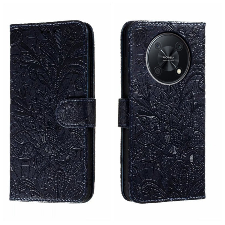 For Huawei Enjoy 50 Pro Lace Flower Embossing Flip Leather Phone Case