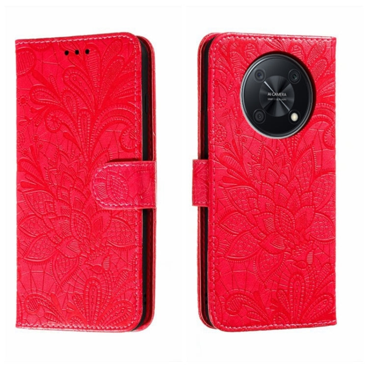 For Huawei Enjoy 50 Pro Lace Flower Embossing Flip Leather Phone Case