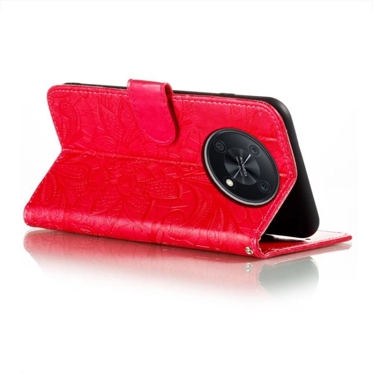 For Huawei Enjoy 50 Pro Lace Flower Embossing Flip Leather Phone Case