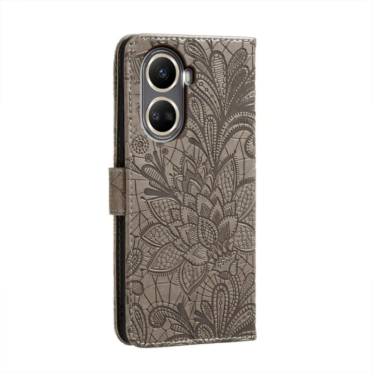 For Huawei nova 10 SE Lace Flower Embossing Flip Leather Phone Case