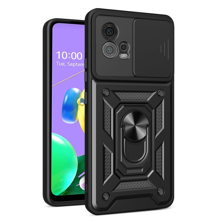 For Motorola Moto G72 Sliding Camera Cover Design TPU+PC Phone Case