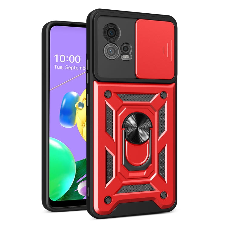 For Motorola Moto G72 Sliding Camera Cover Design TPU+PC Phone Case