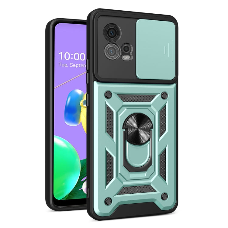 For Motorola Moto G72 Sliding Camera Cover Design TPU+PC Phone Case