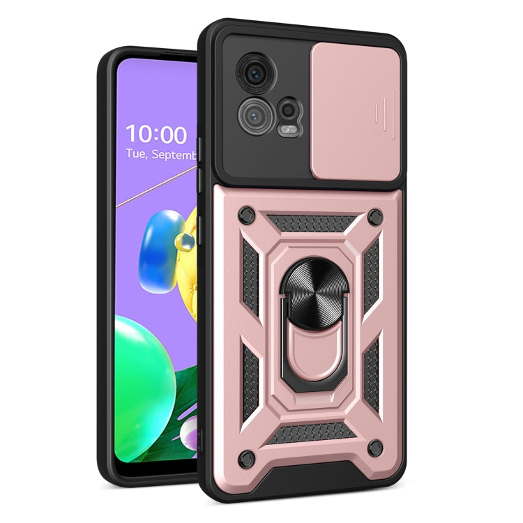 For Motorola Moto G72 Sliding Camera Cover Design TPU+PC Phone Case