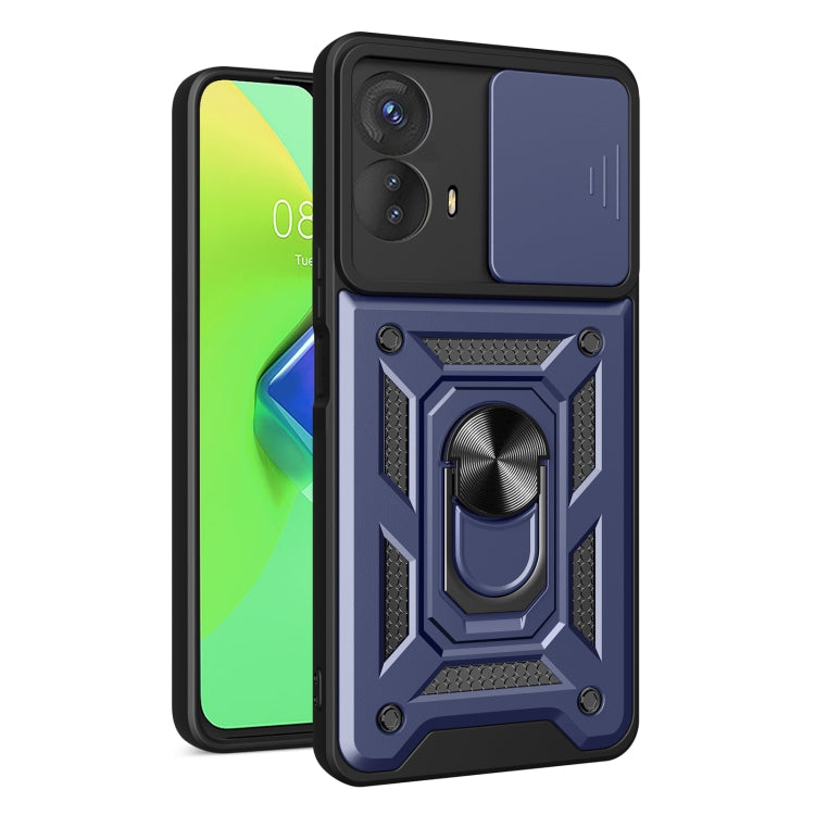 For Motorola Moto G73 5G Sliding Camera Cover Design TPU+PC Phone Case