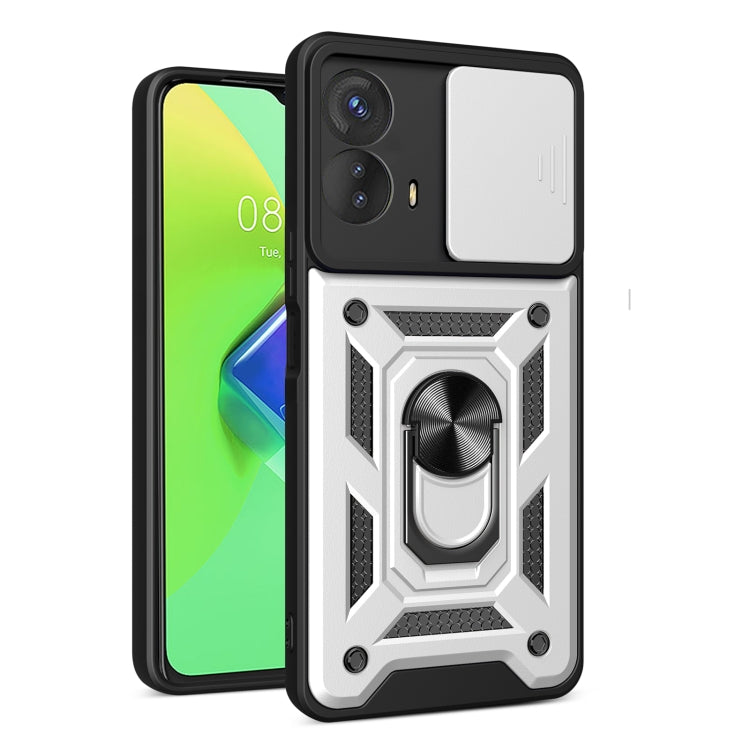 For Motorola Moto G73 5G Sliding Camera Cover Design TPU+PC Phone Case