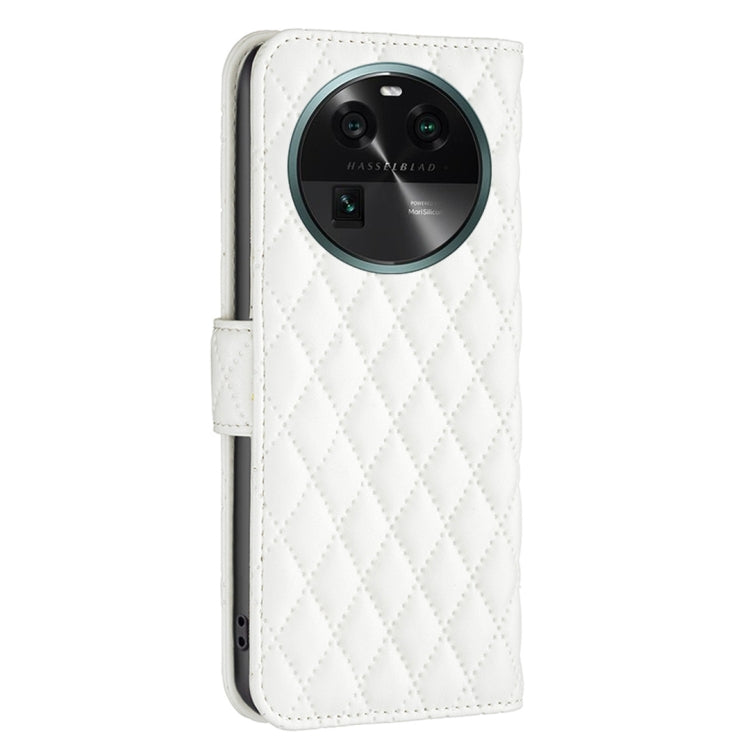 For OPPO Find X6 5G Diamond Lattice Wallet Leather Flip Phone Case