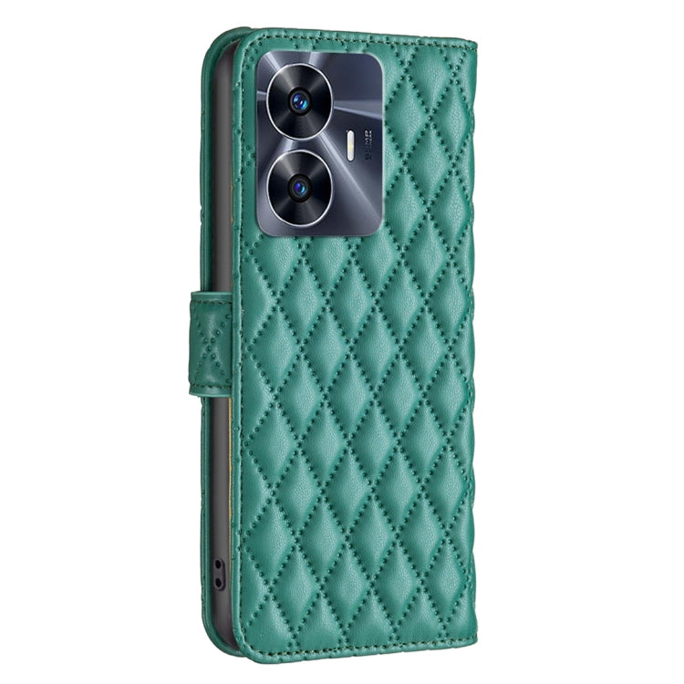 For Realme C55 Diamond Lattice Wallet Leather Flip Phone Case