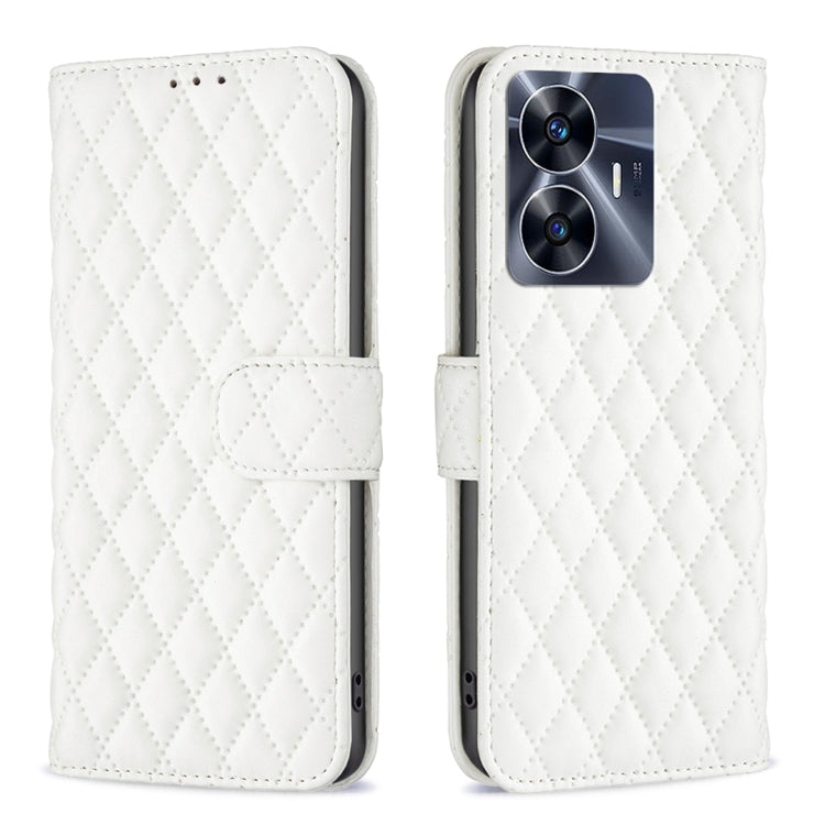 For Realme C55 Diamond Lattice Wallet Leather Flip Phone Case