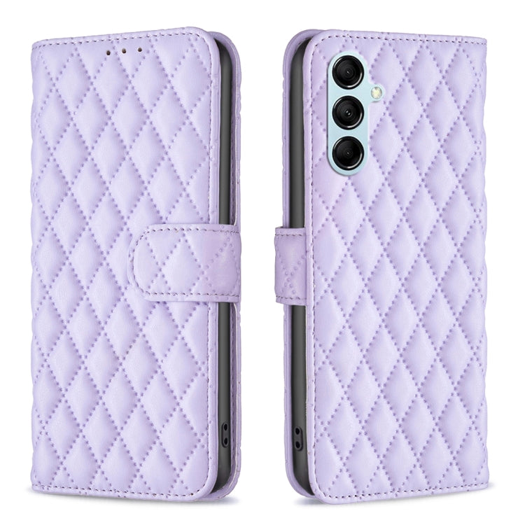 For Samsung Galaxy M14 5G Diamond Lattice Wallet Leather Flip Phone Case