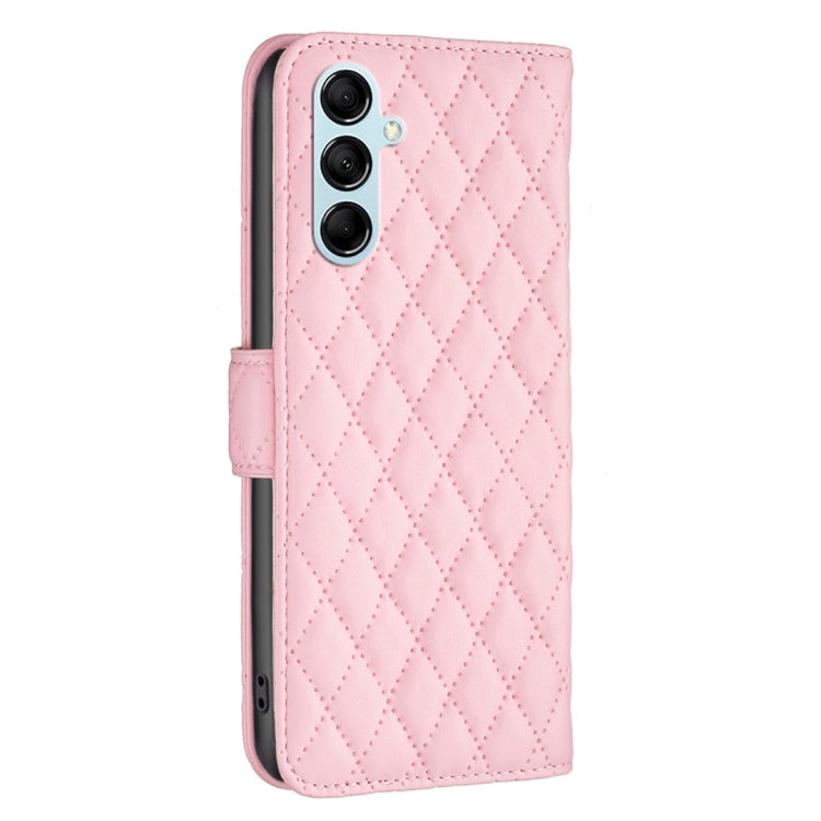 For Samsung Galaxy M14 5G Diamond Lattice Wallet Leather Flip Phone Case