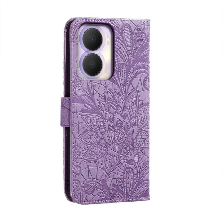For Honor Play 40 Plus Lace Flower Embossing Flip Leather Phone Case