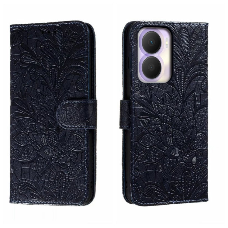 For Honor Play 40 Plus Lace Flower Embossing Flip Leather Phone Case