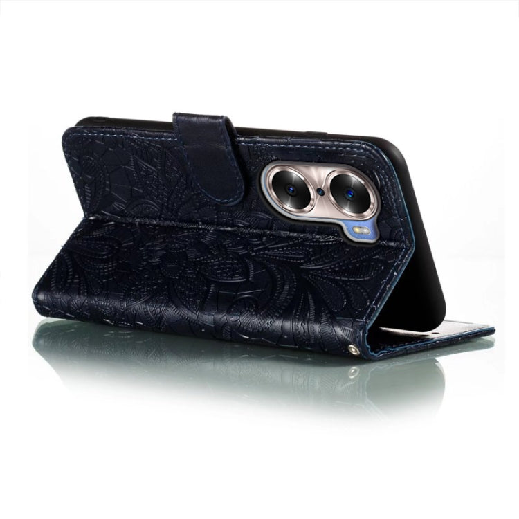 For Honor 60 Lace Flower Embossing Flip Leather Phone Case
