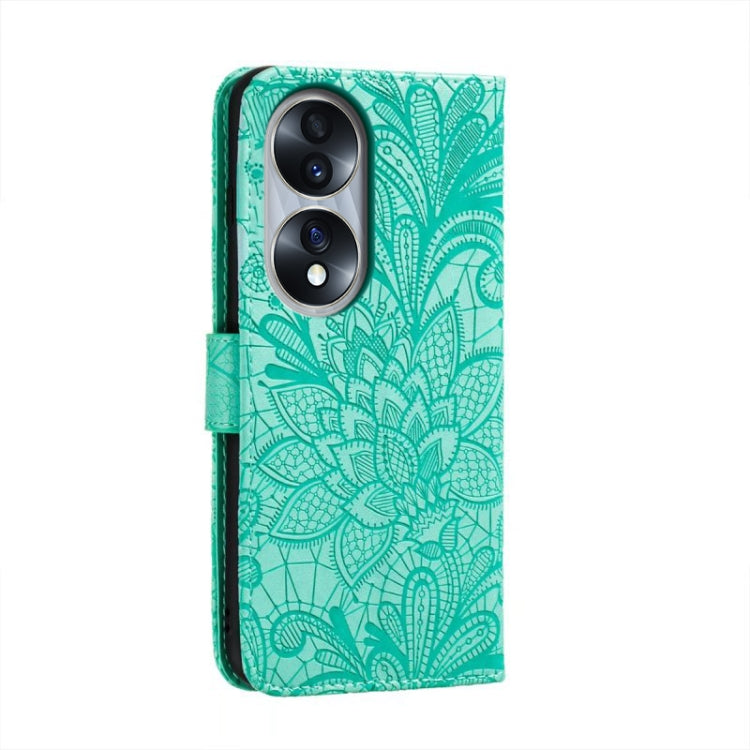 For Honor 70 Lace Flower Embossing Flip Leather Phone Case