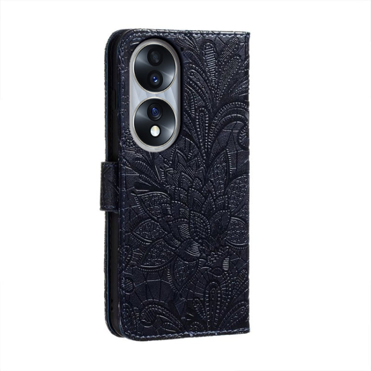 For Honor 70 Lace Flower Embossing Flip Leather Phone Case