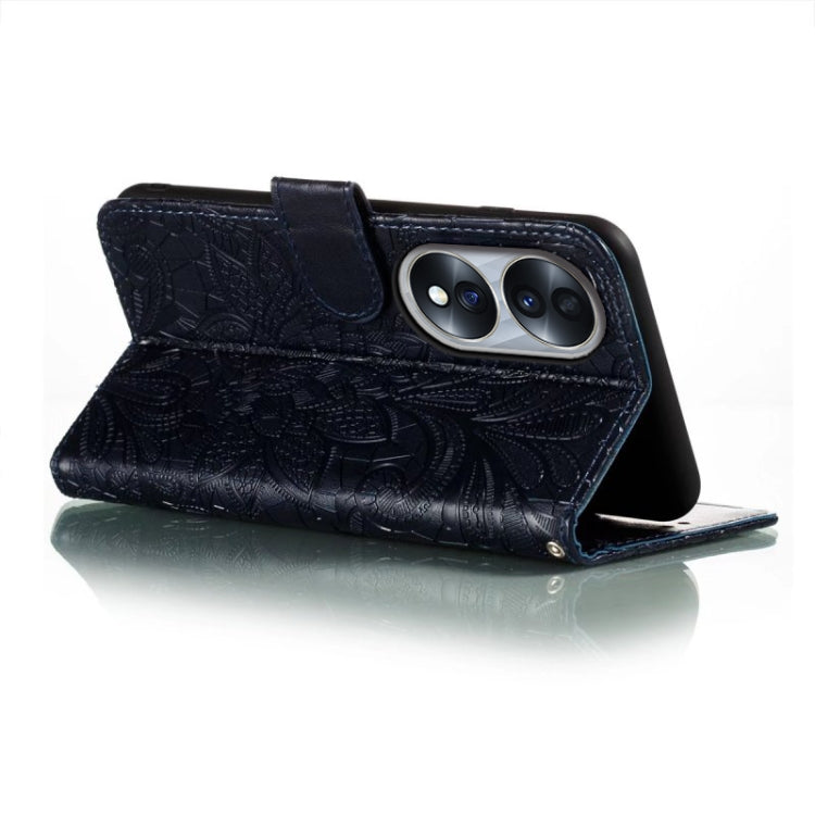 For Honor 70 Lace Flower Embossing Flip Leather Phone Case