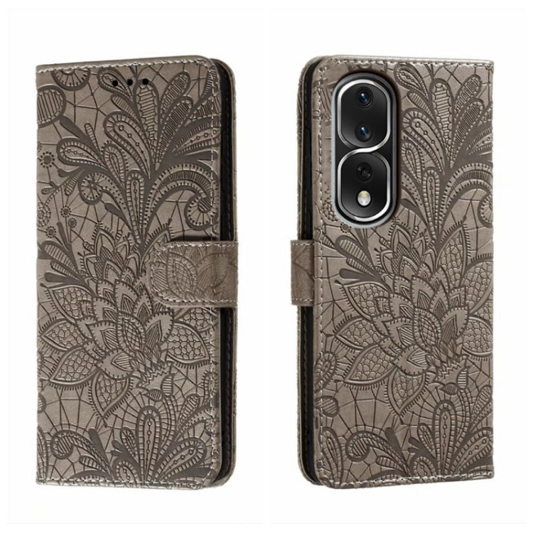 For Honor 80 Pro Lace Flower Embossing Flip Leather Phone Case