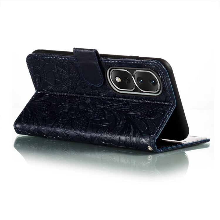 For Honor 80 Pro Lace Flower Embossing Flip Leather Phone Case