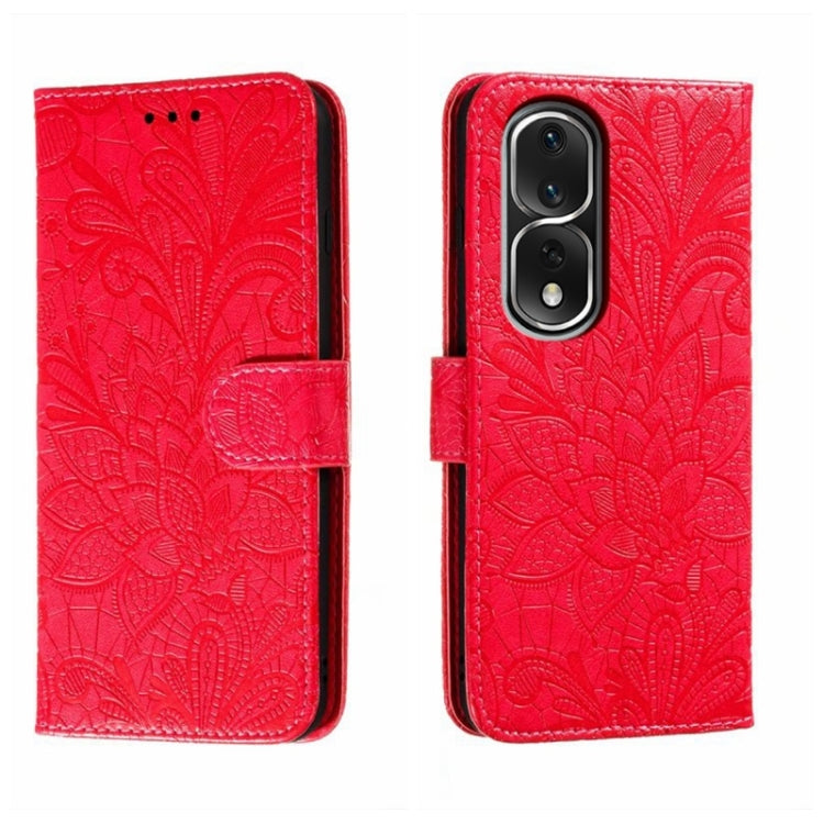 For Honor 80 Pro Lace Flower Embossing Flip Leather Phone Case