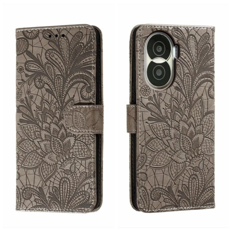 For Honor X40i Lace Flower Embossing Flip Leather Phone Case