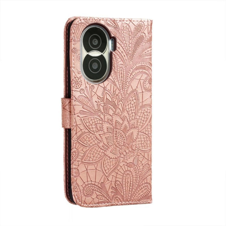 For Honor X40i Lace Flower Embossing Flip Leather Phone Case